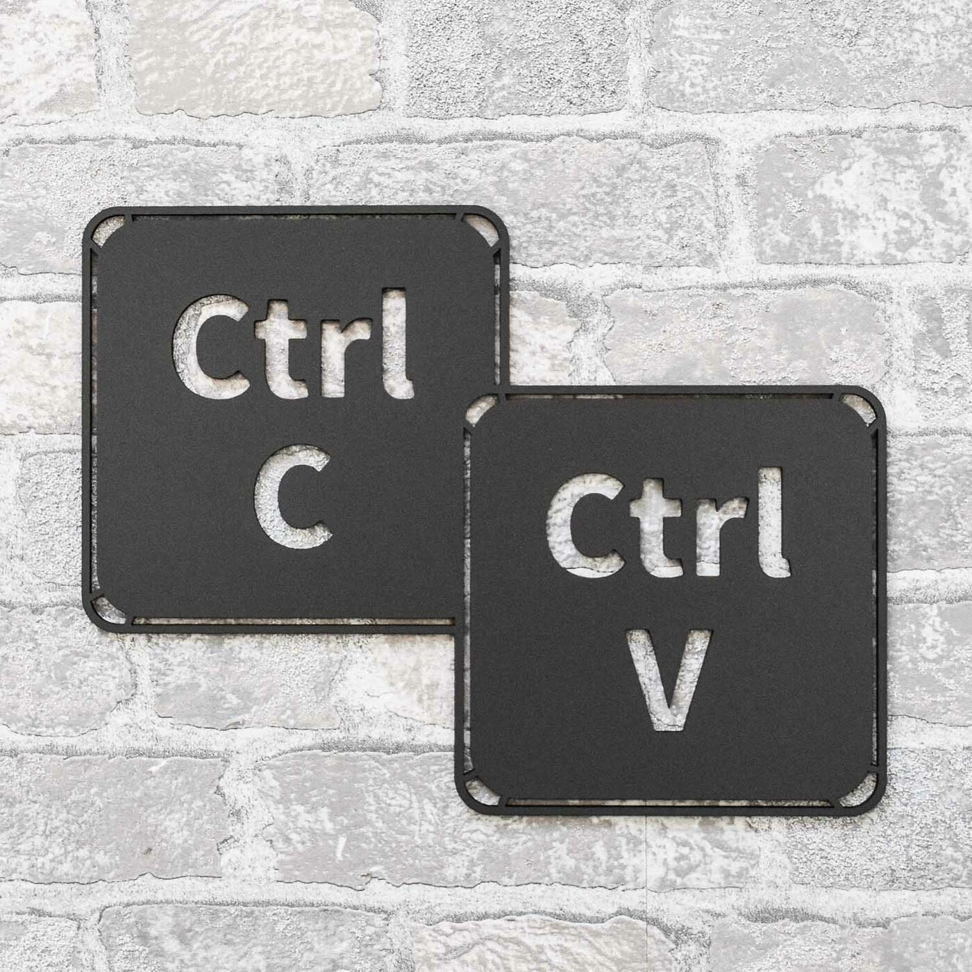 Wooden Decoration for Student Room - Ctrl | Anthracite Gray