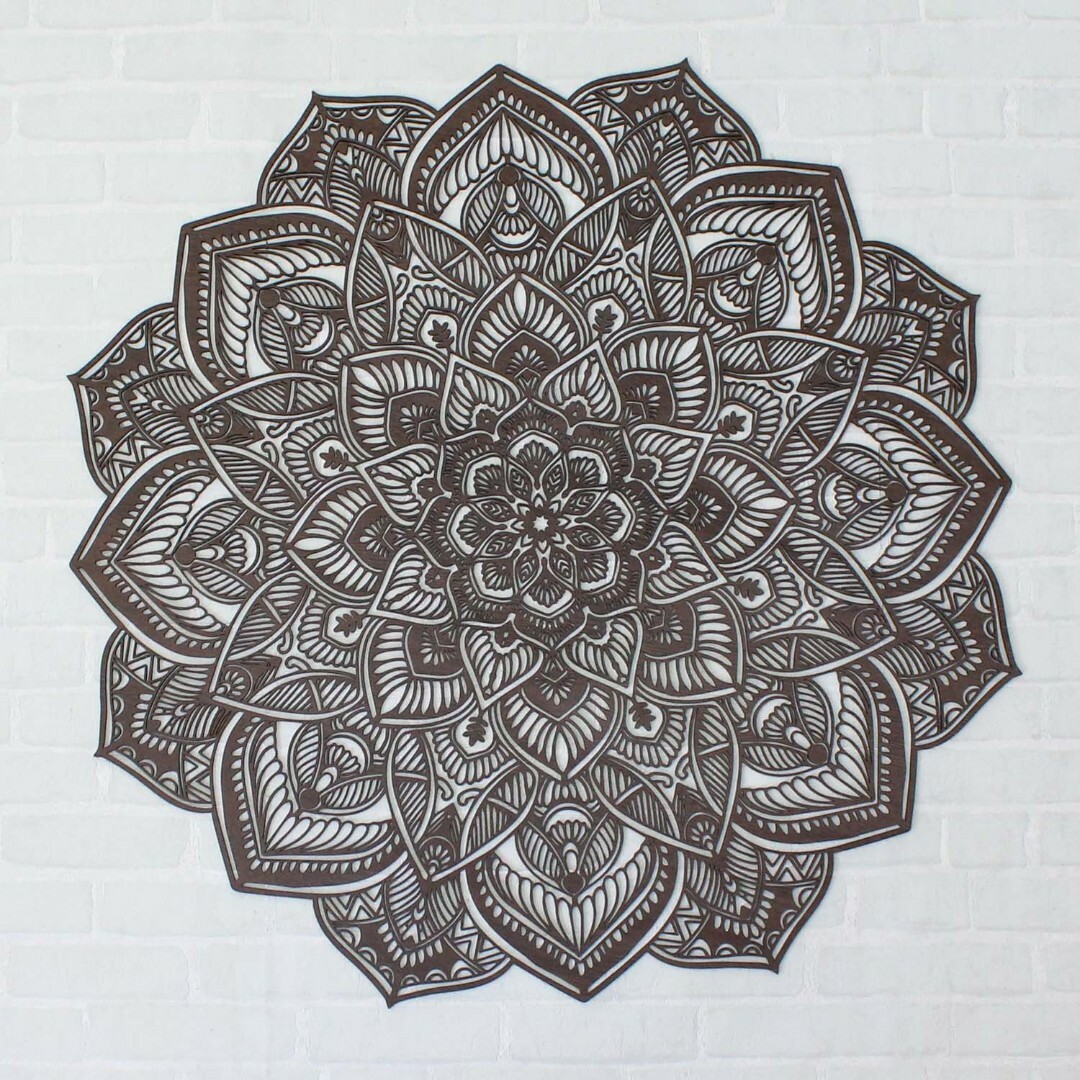 Luxusný drevený obraz na stenu - Mandala | Wenge