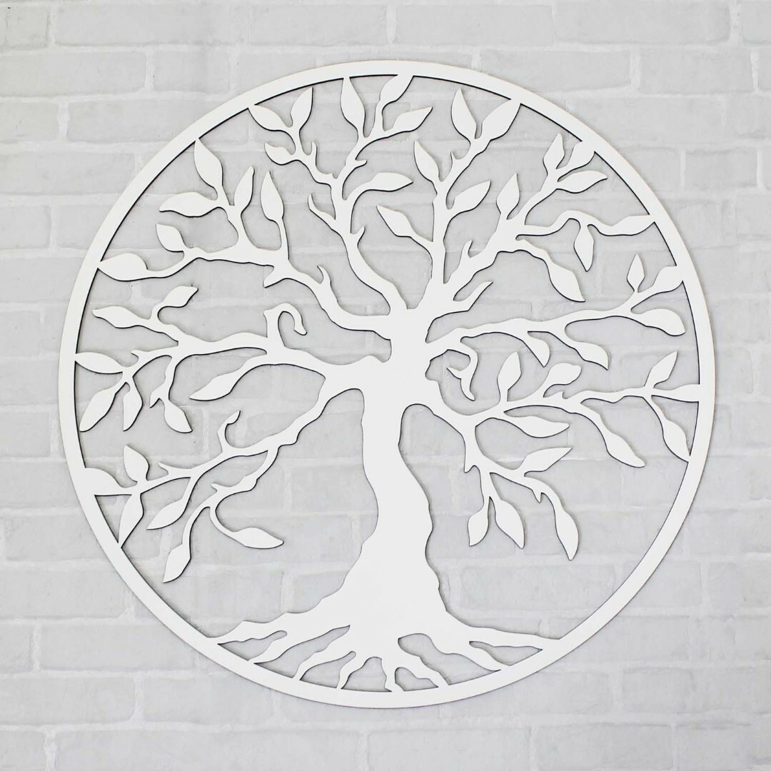 Wall Art Tree of Life - Yesod | White