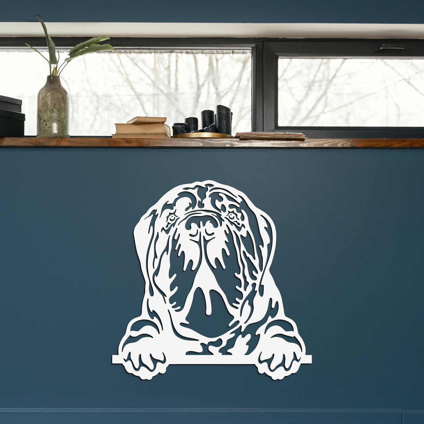 3D drevený obraz - Mastiff | Biela