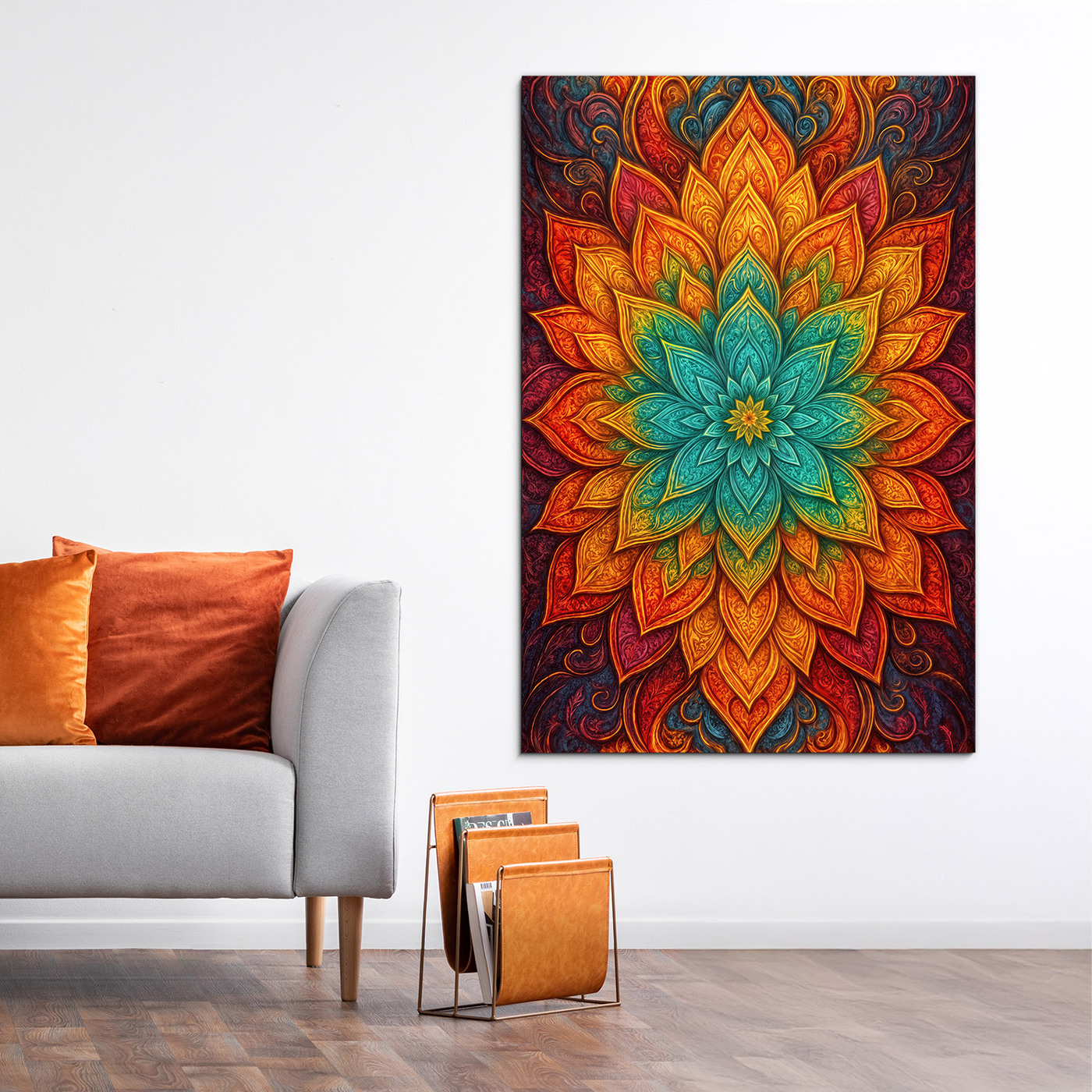 Wall art - Fiery mandala