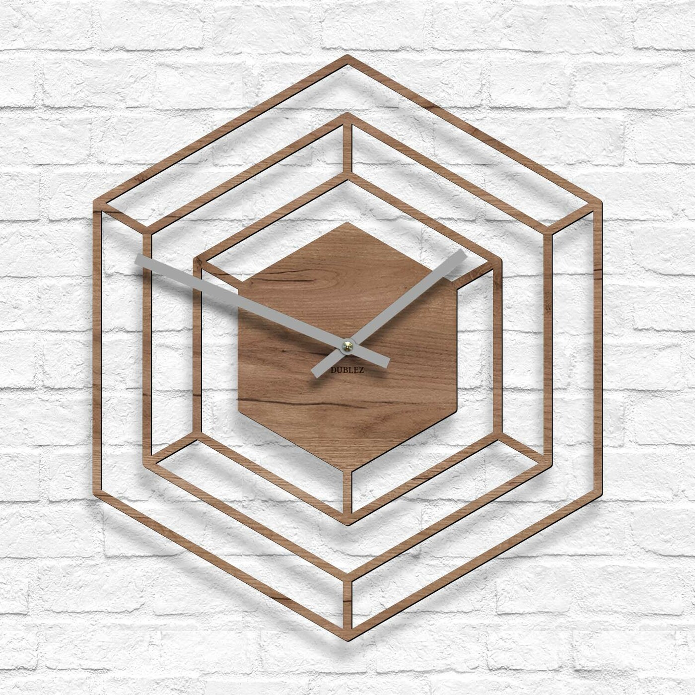 Lacné nástenné hodiny - Factory | Dub tabakový