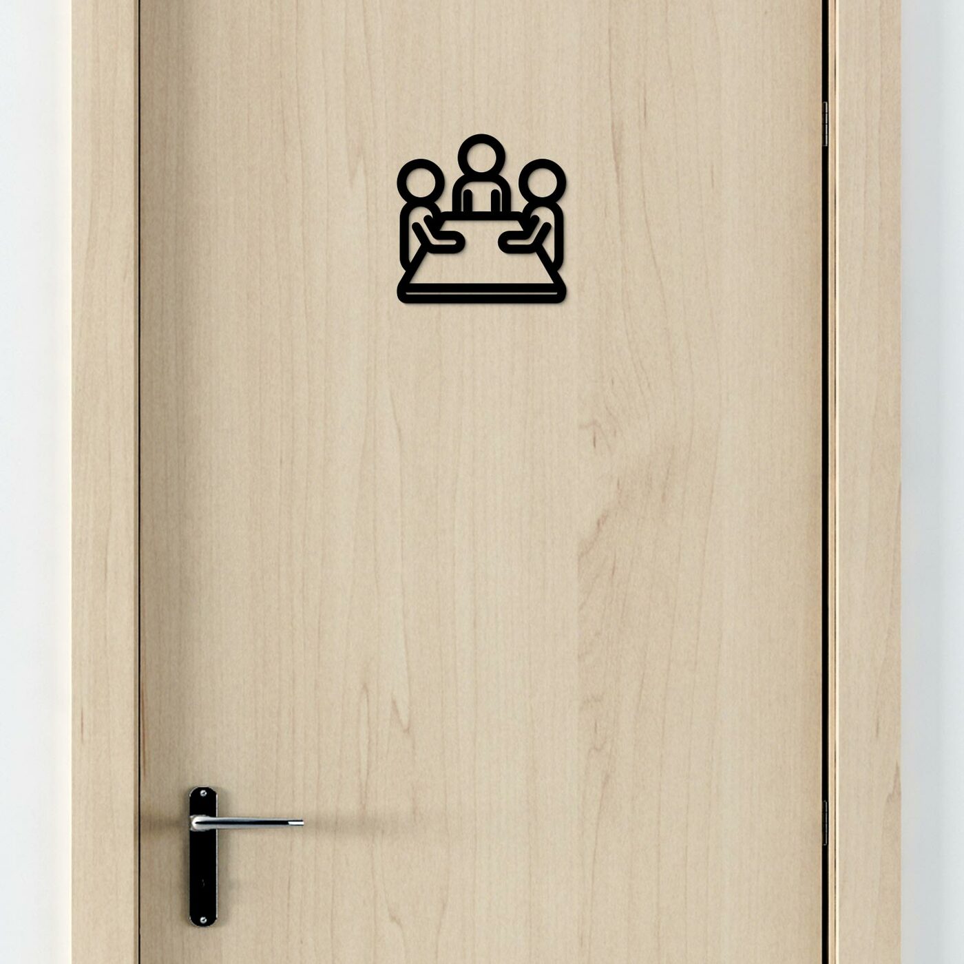 Dřevěná tabulka na dveře - Zasedačka | Černá