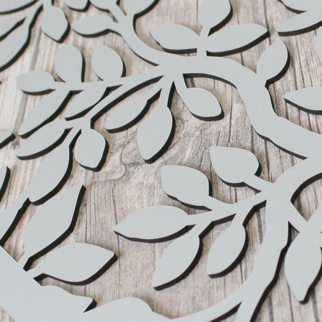 Drevený strom na stenu - Srdce | Strieborná