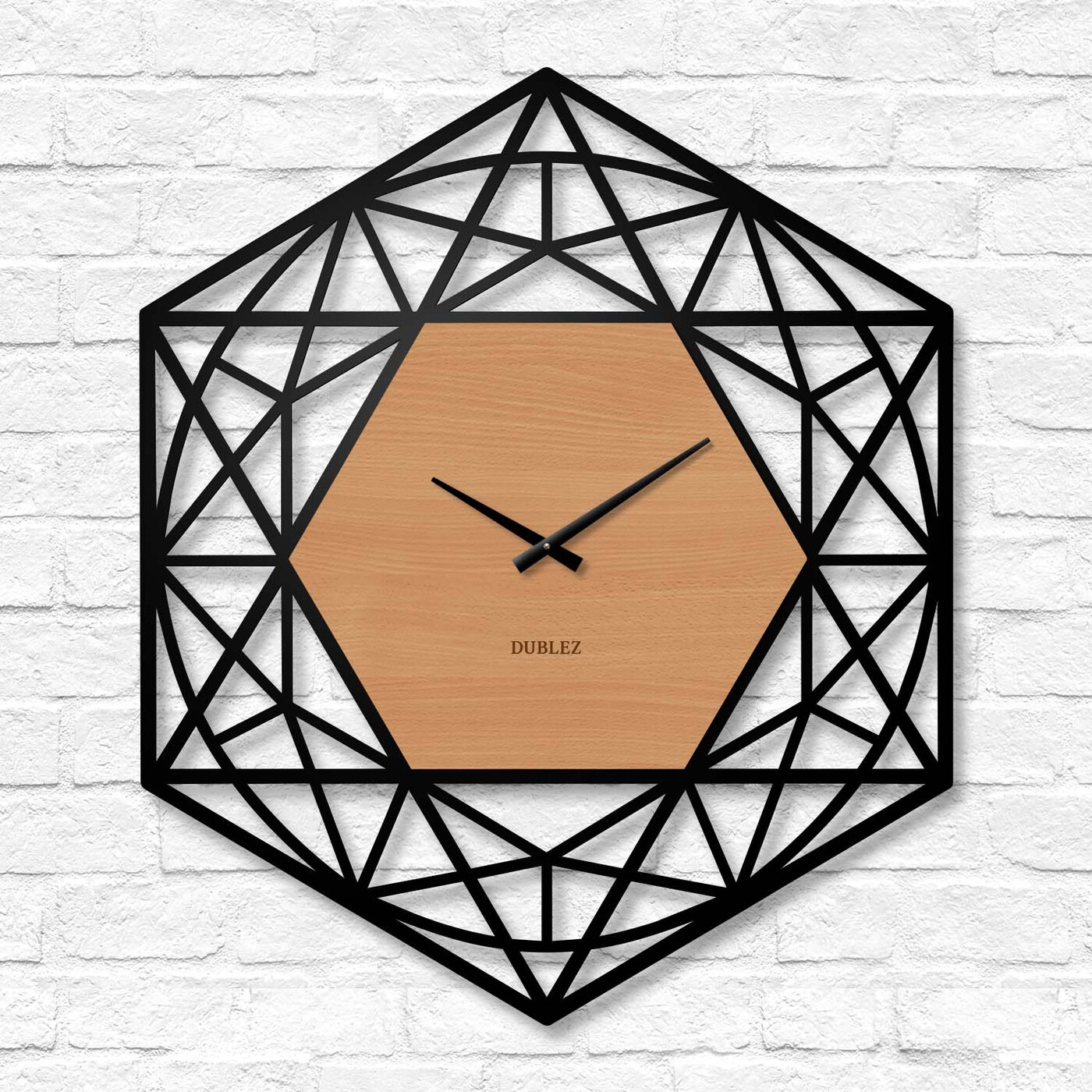 Geometrické hodiny na stenu - Polygón | Buk