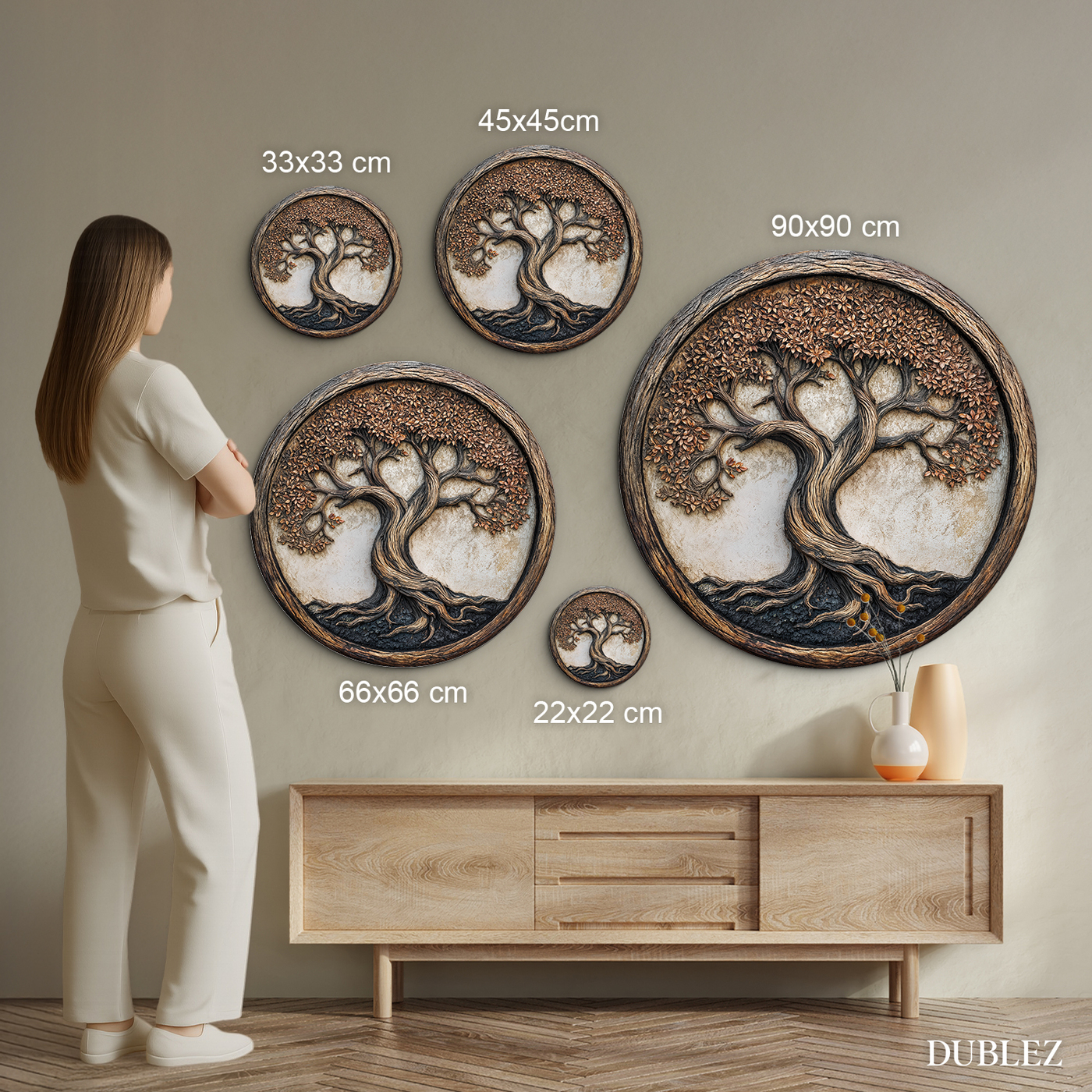Wooden Wall Art Tree of Life - Dynasty