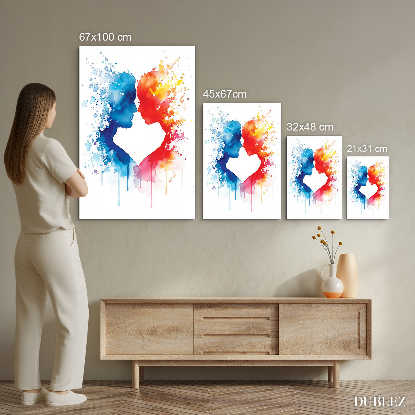 Imitace akvarelového obrazu - Vášeň v barvách