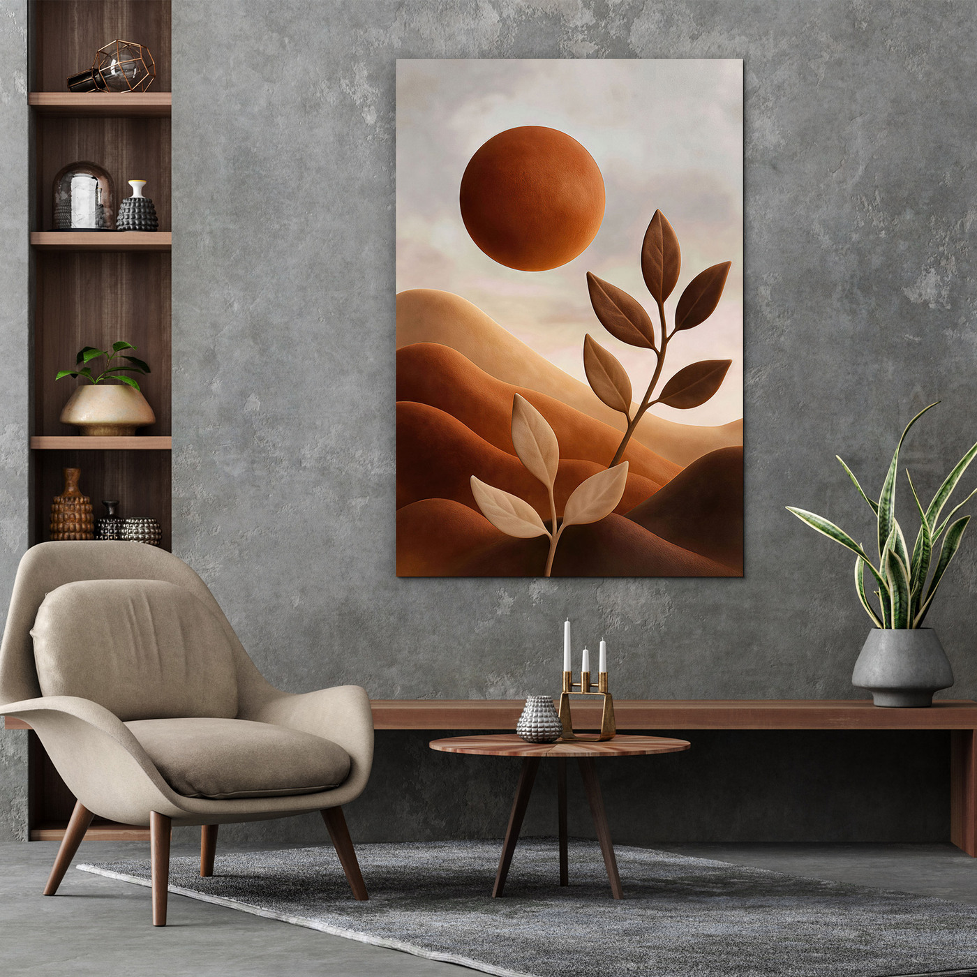 Abstraktný drevený obraz - Solara
