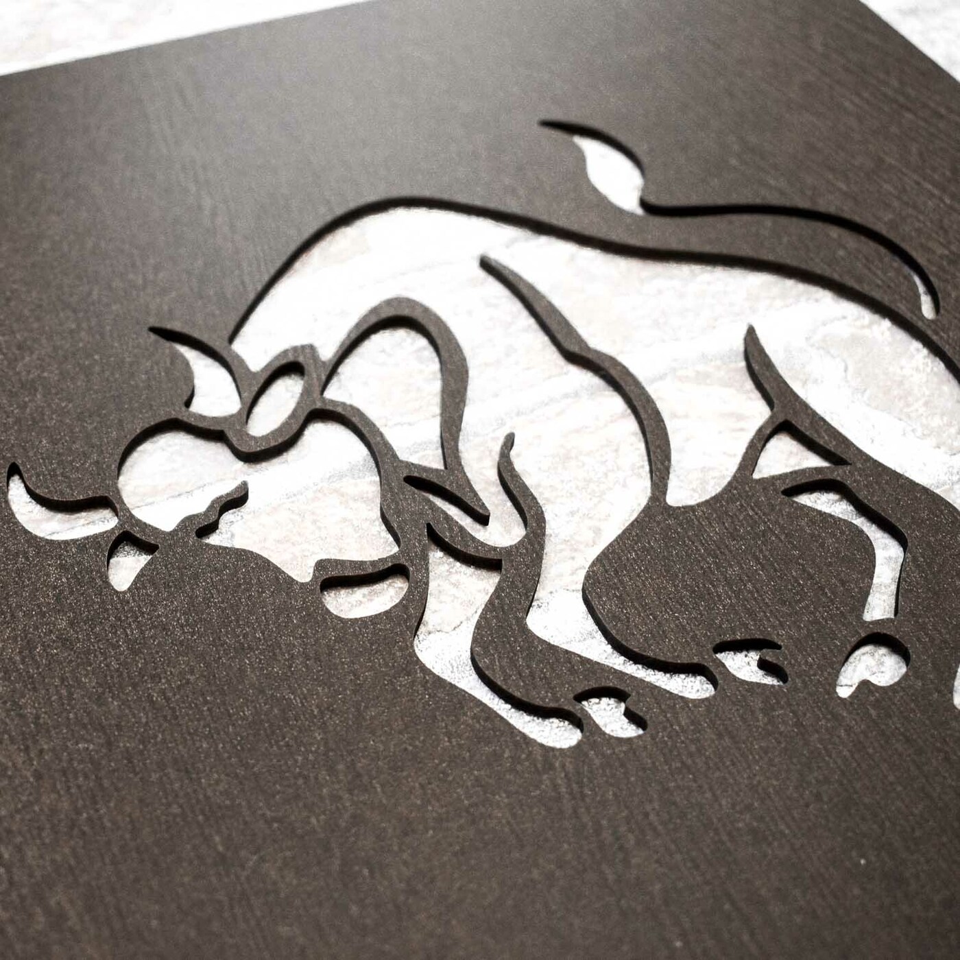 Drevený obraz nad posteľ - Znamenie Býk | Wenge