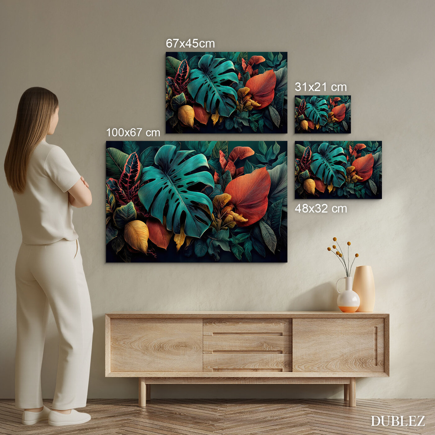 Drevený obraz do obývačky - Exotic