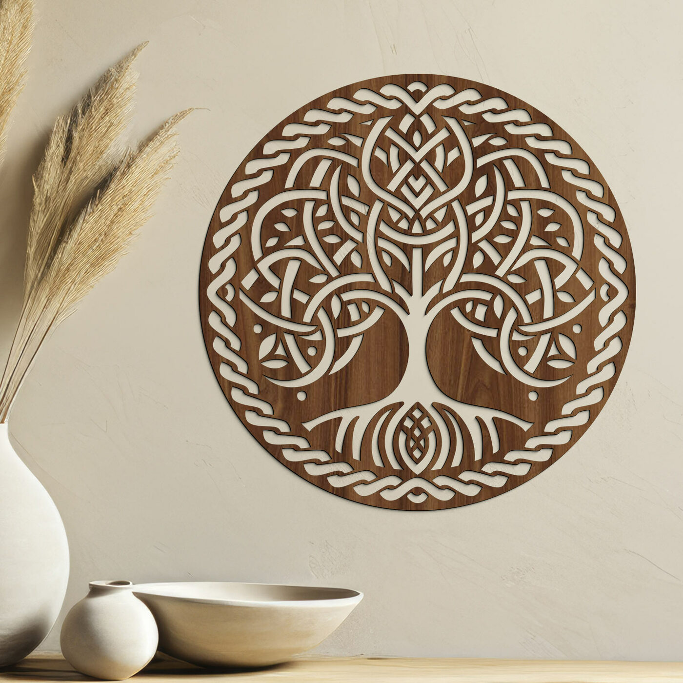 Tree of Life made from Wood - Yggdrasill | Walnut