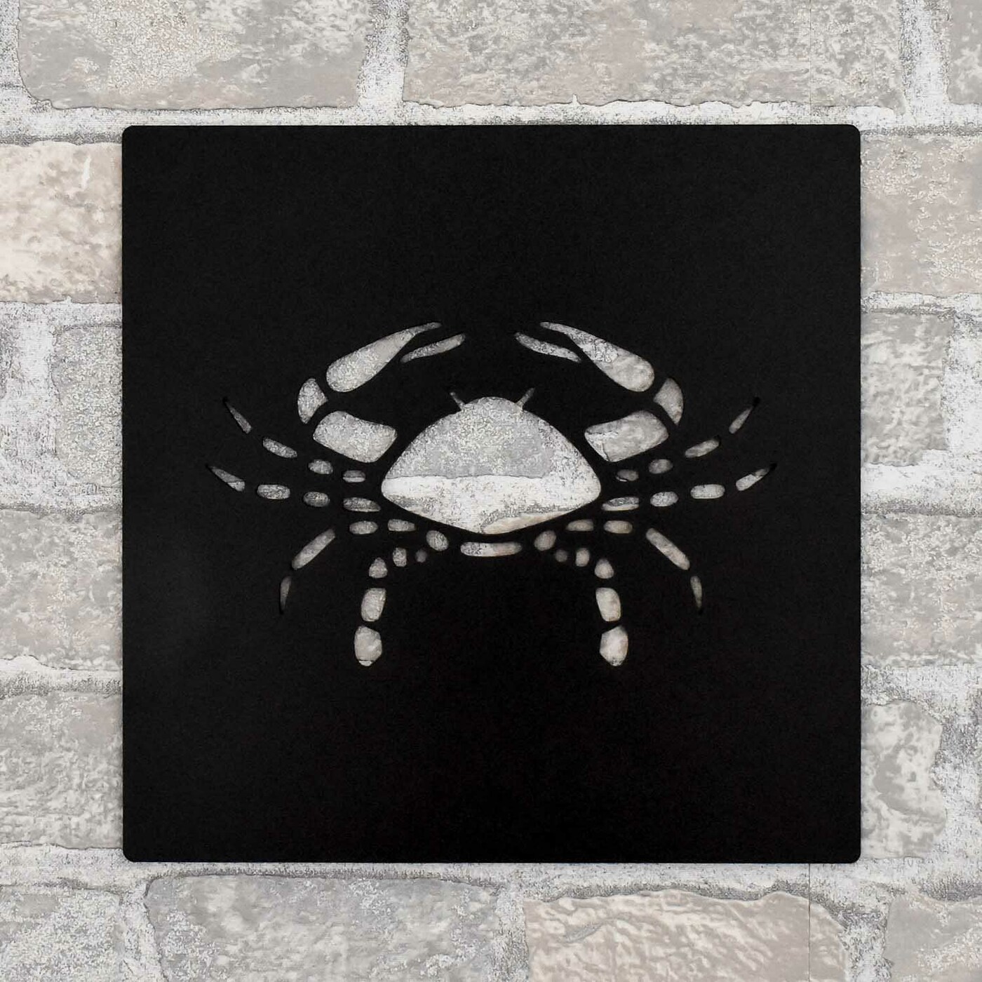 Drevený dekor na stenu - Znamenie Rak | Čierna