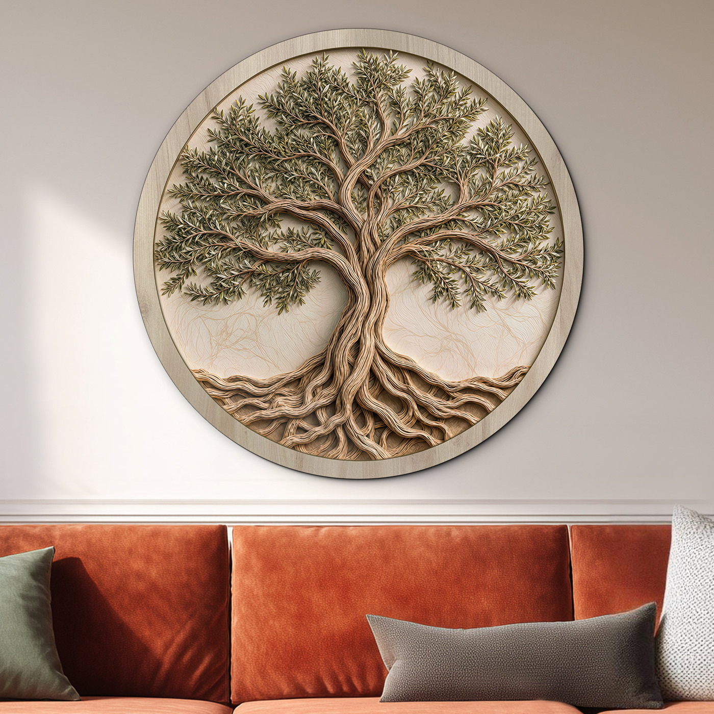 Round picture of the tree of life - The power of roots