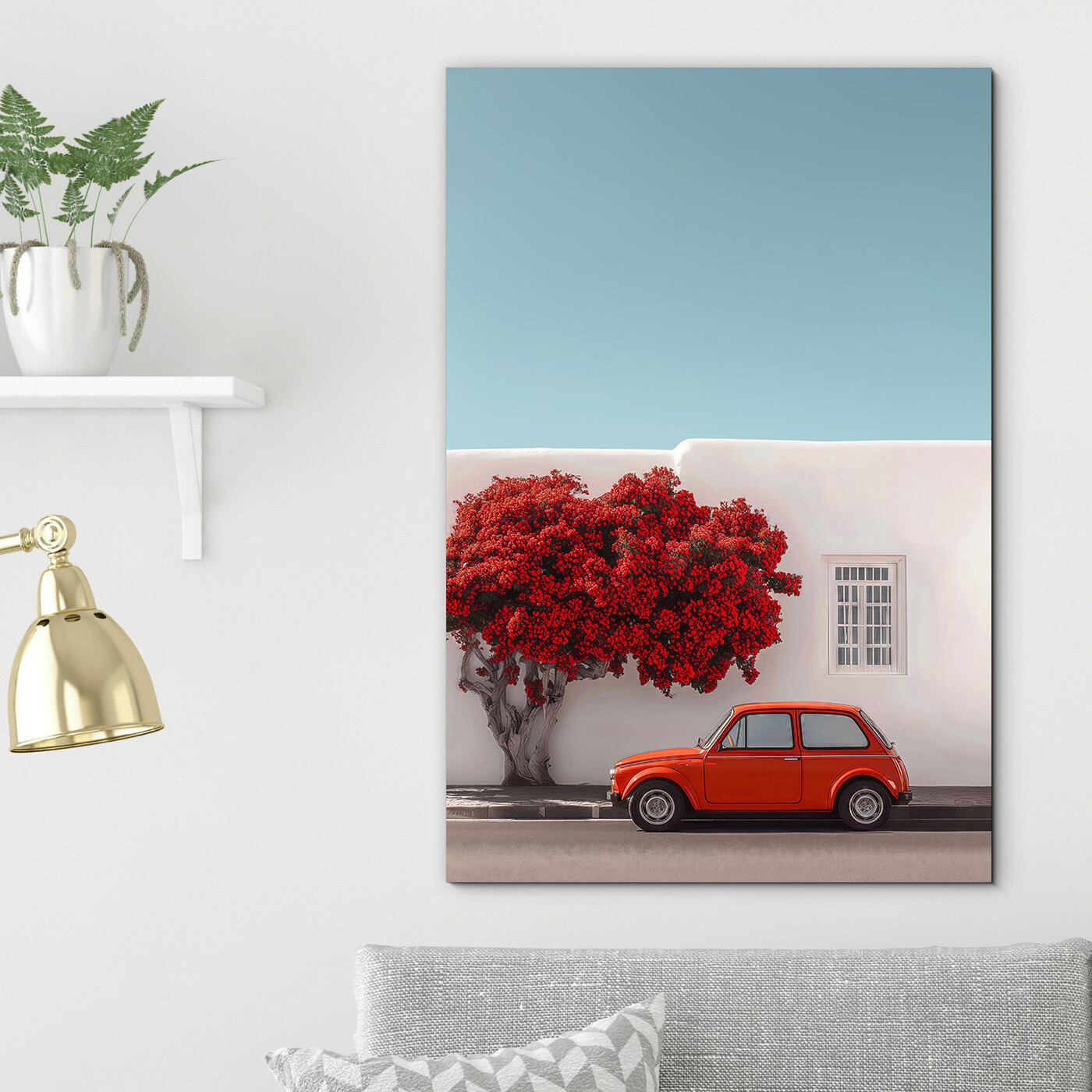 Wooden retro picture - Car