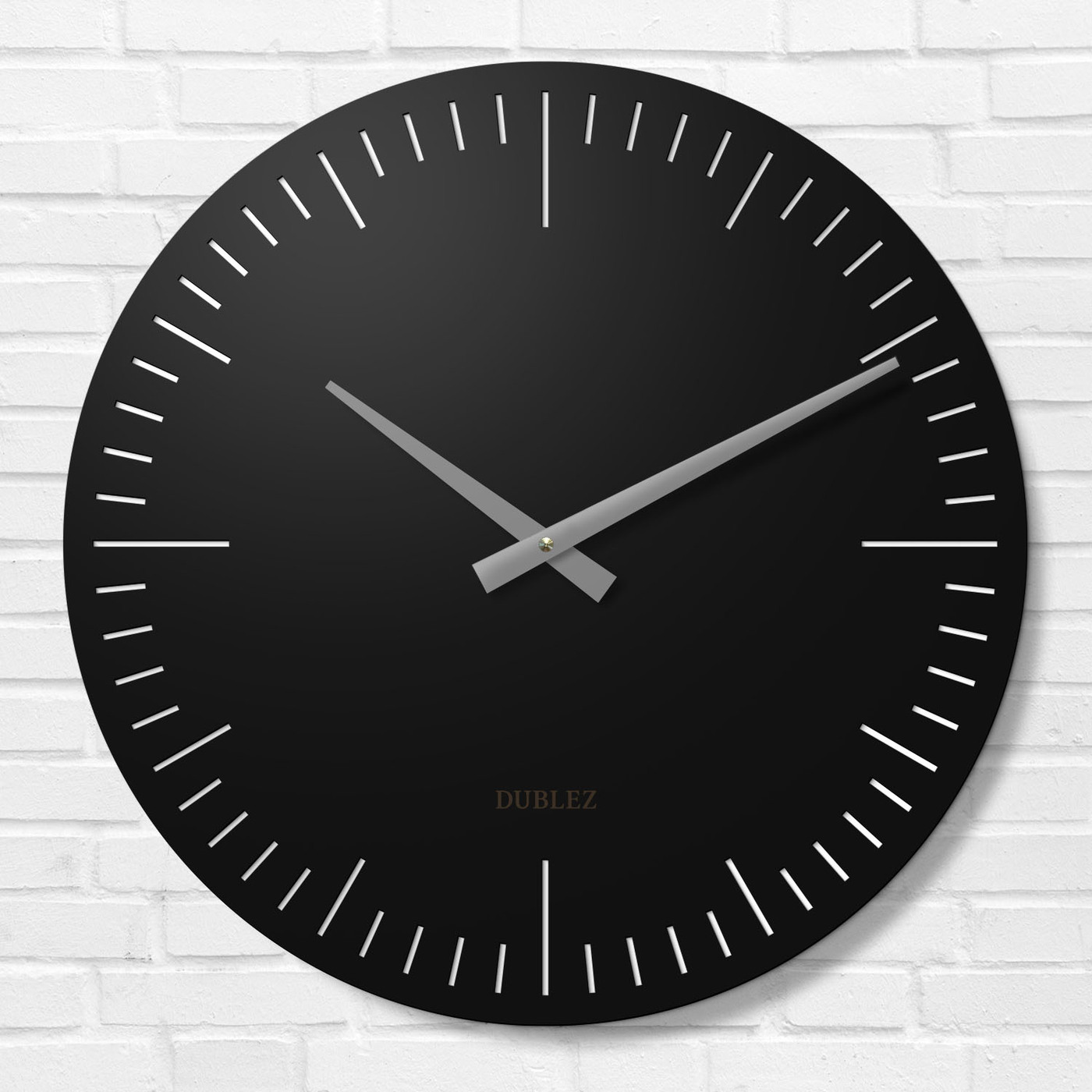 Designové nástěnné hodiny - Minute | Černá