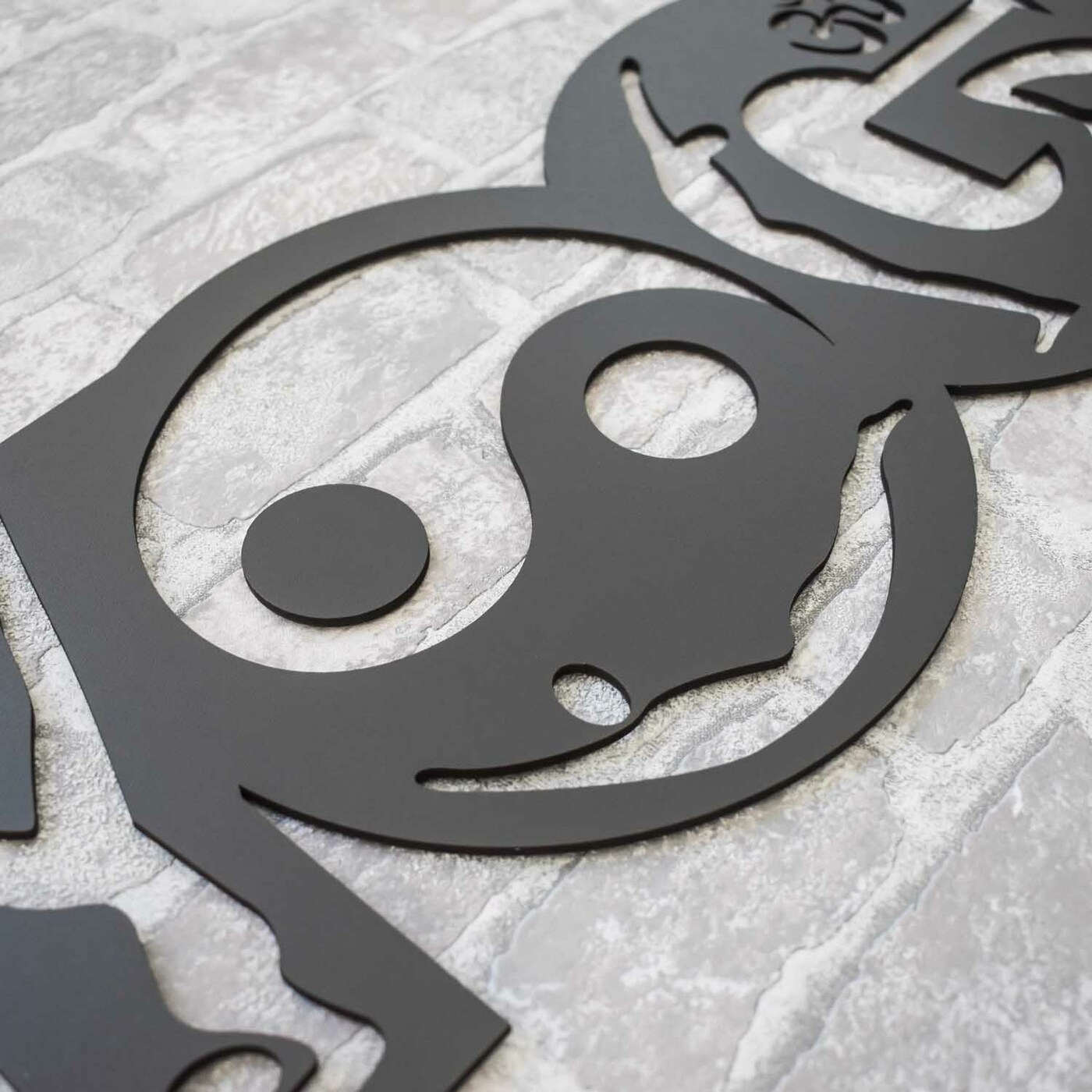 Wooden Wall Art - Yoga | Anthracite Gray