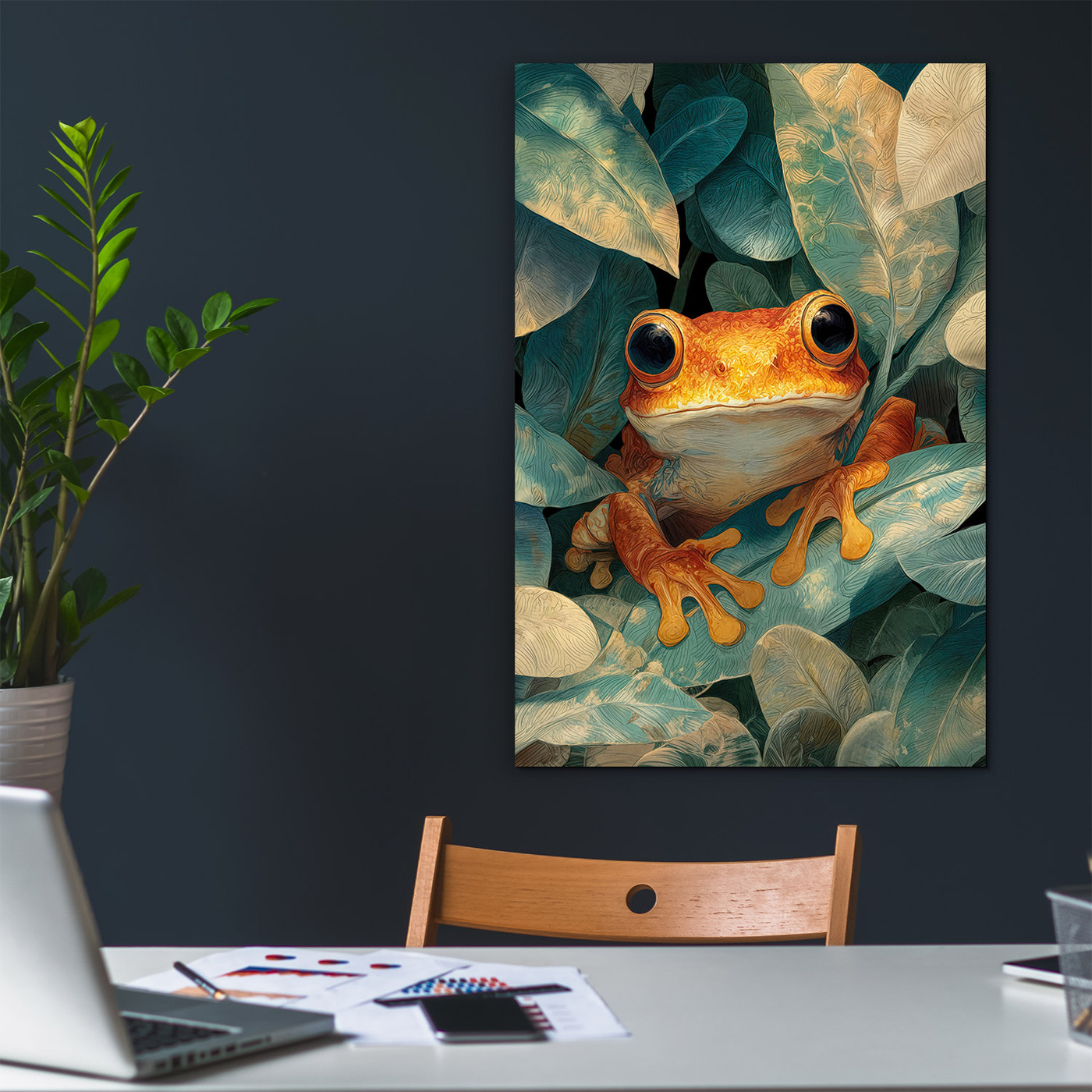 Hravý obraz pre deti - Žabka v džungli