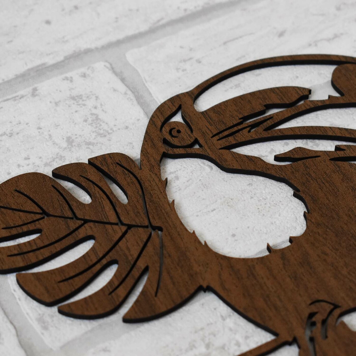Wooden Wall Art - Toucan | Walnut