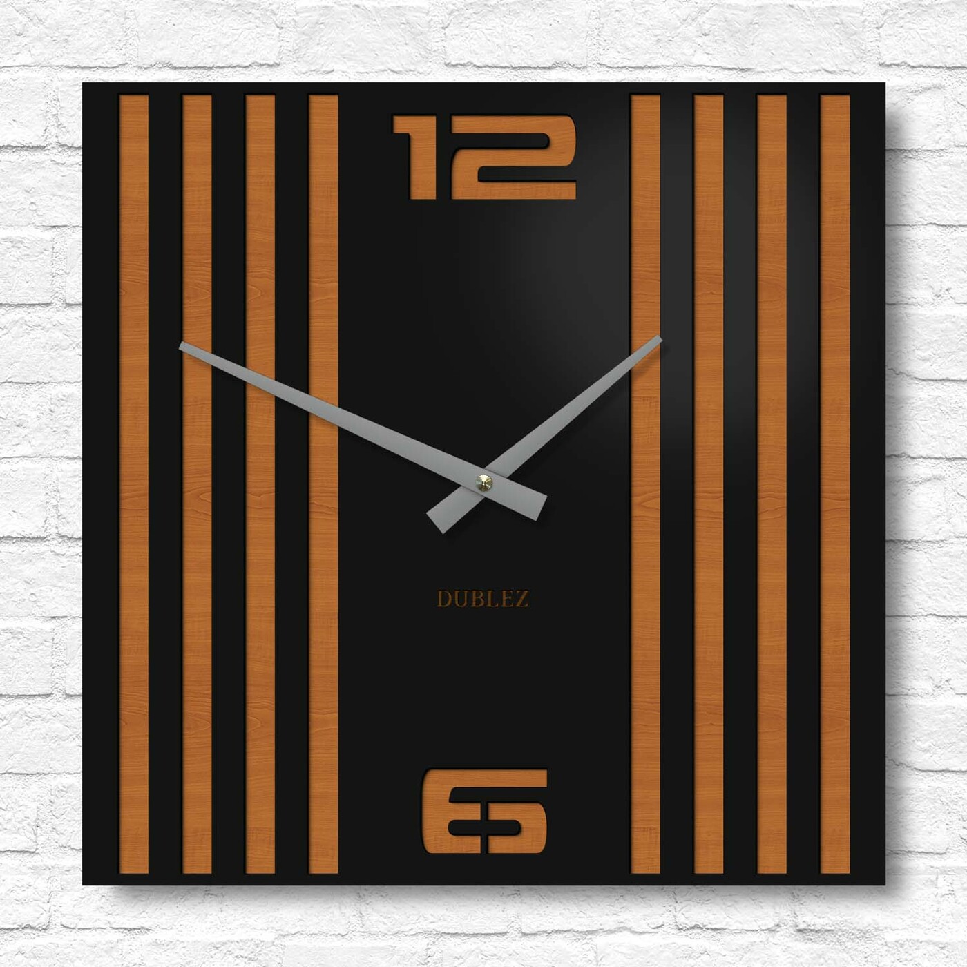 3D hodiny na stenu - Urban Lines | Čerešňa