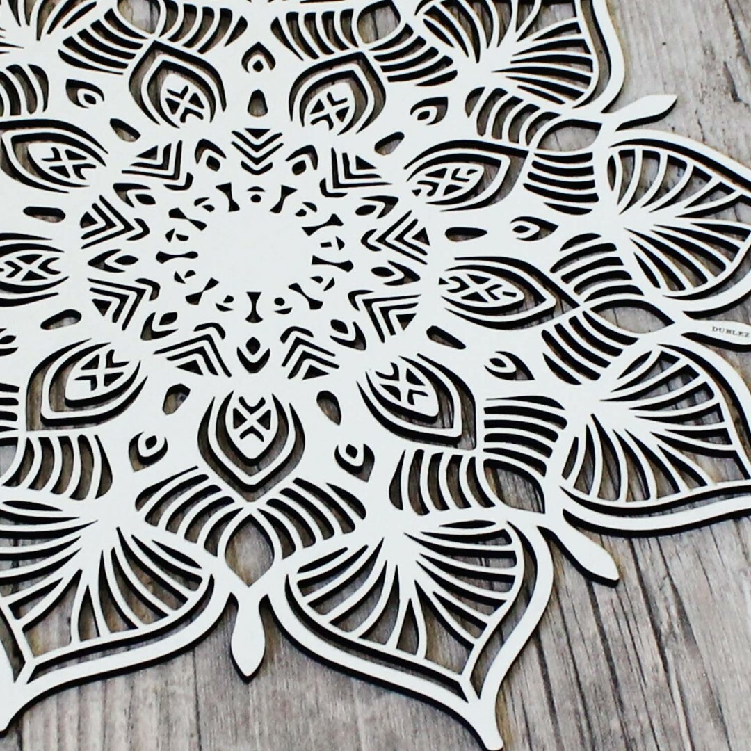Extravagant Mandala on the Wall - 3D Picture | White