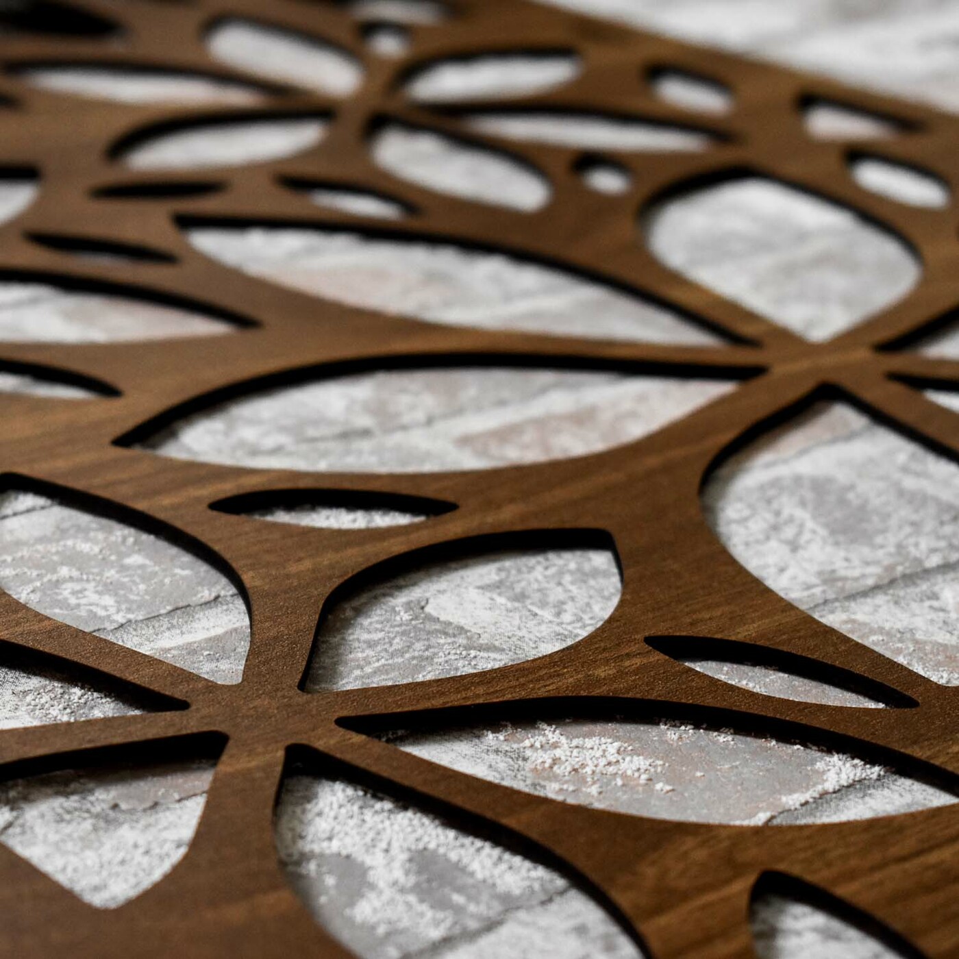 Floral Panel on the Wall | Walnut