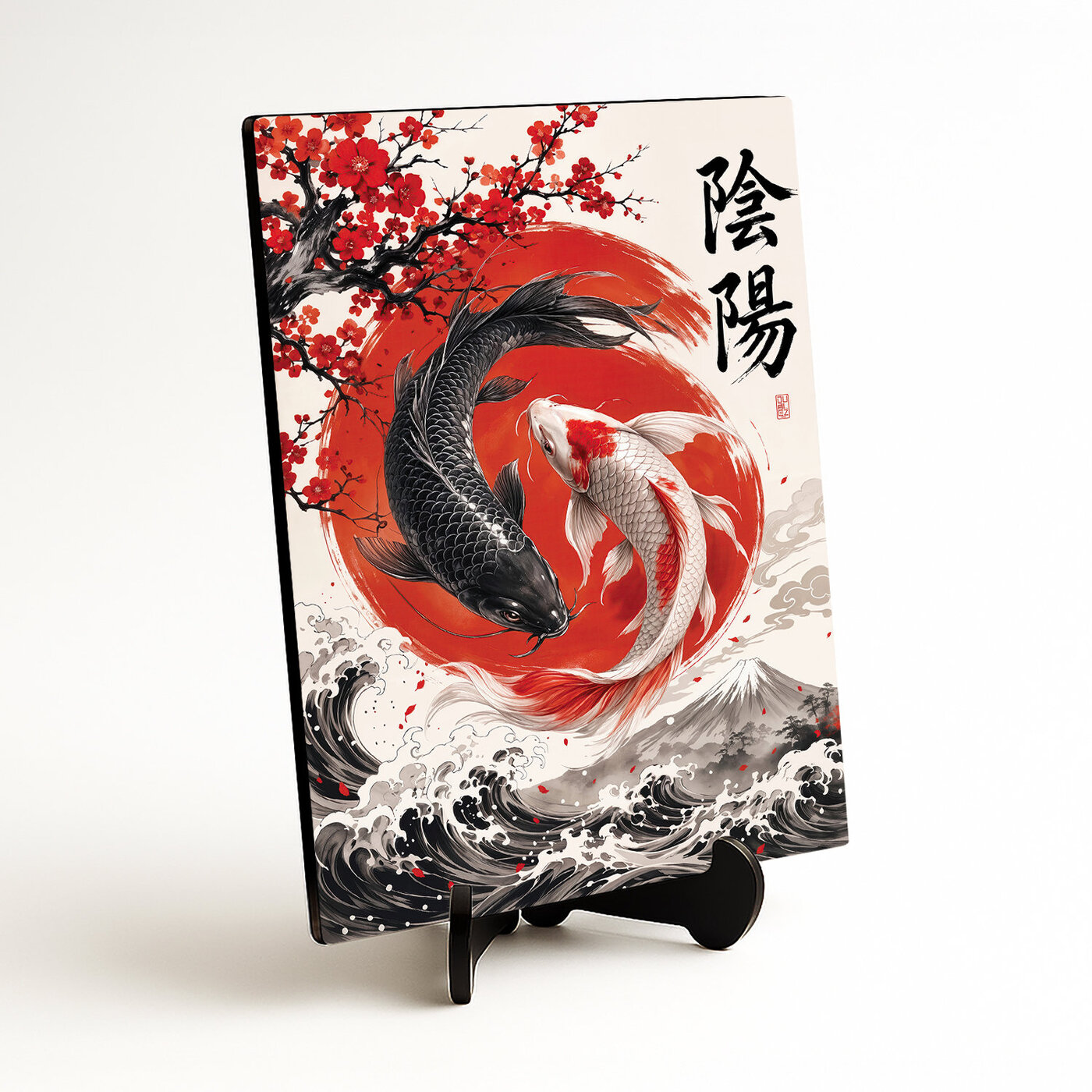 Japán Jin Jang kép - Koi pontyok