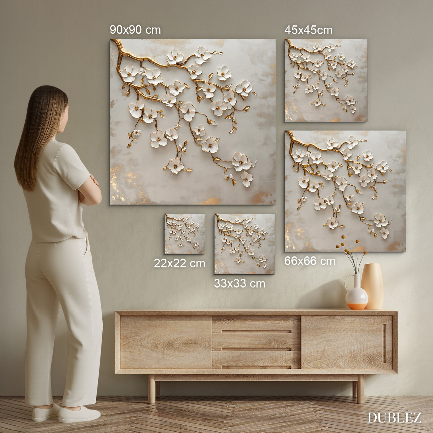 Drevený obraz - Zlatý konár