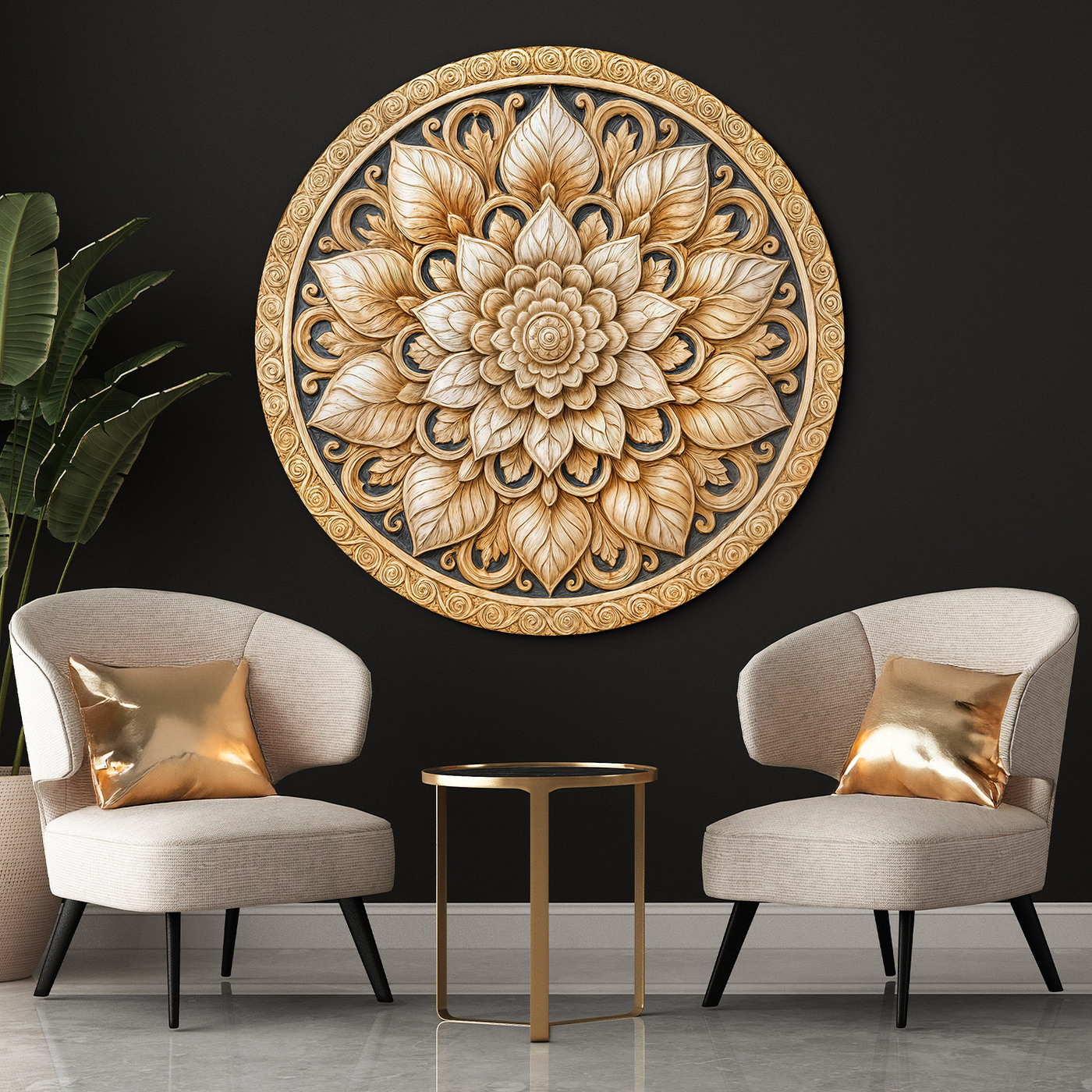 Mandala image - Golden flower