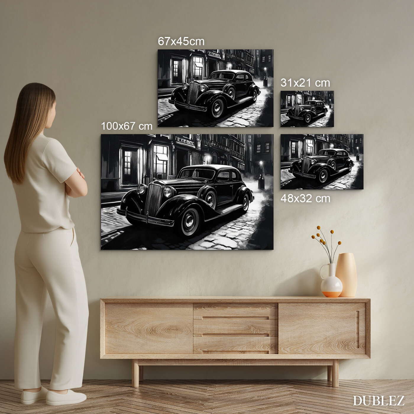 Čiernobiely obraz - Retro auto