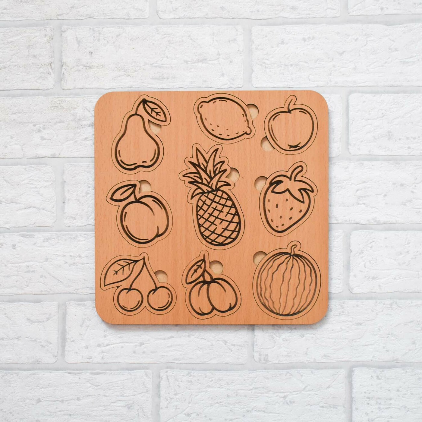 Drevená edukačná hračka - Ovocie | Buk