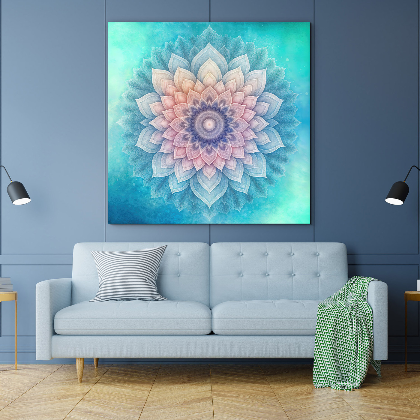 Nebeská mandala - Dřevěný obraz