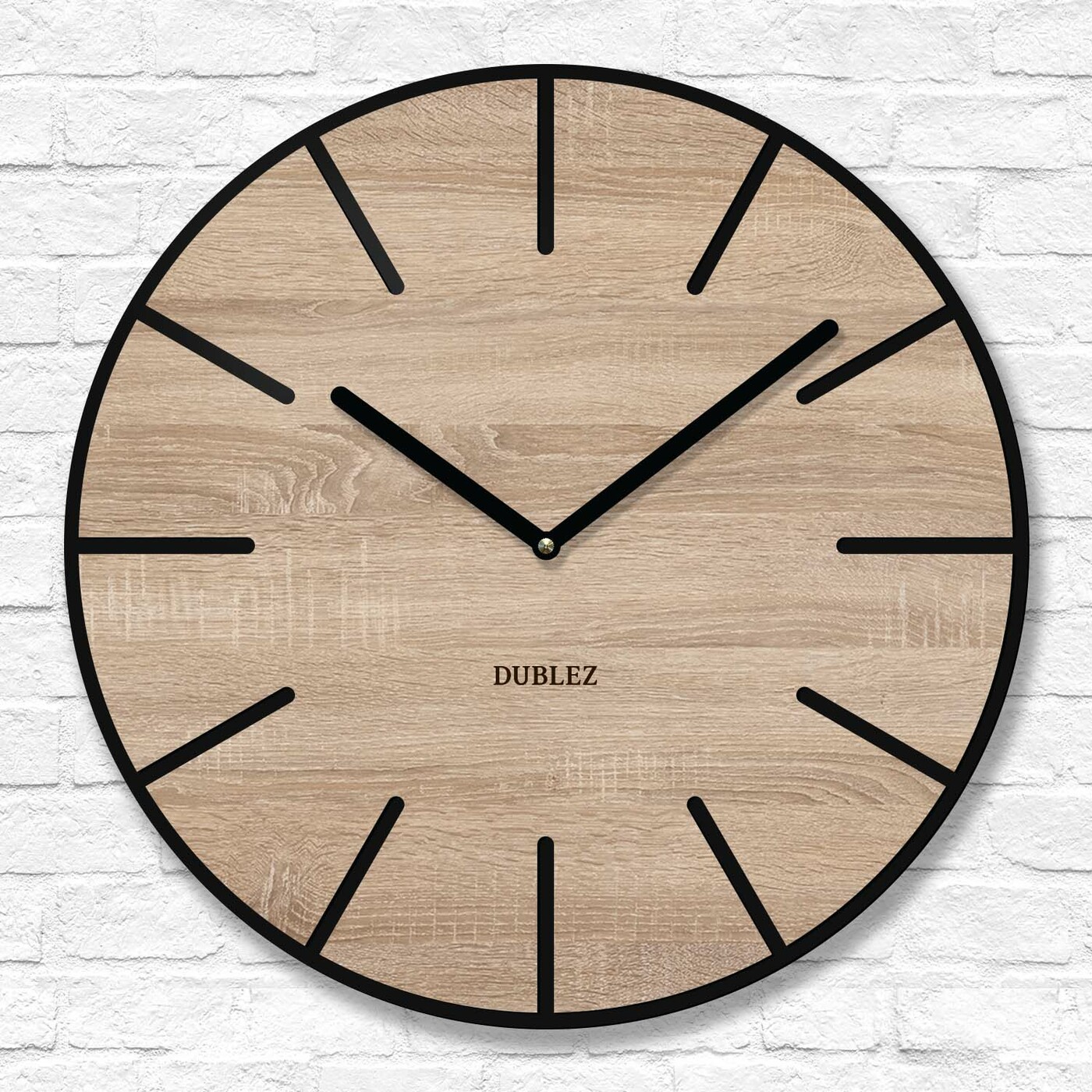 Wall Clock with Silent Movement - Cynthia | Oak Sonoma