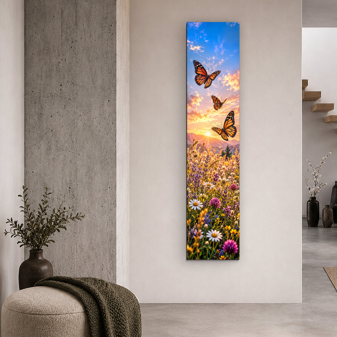 Wooden decorative panel - Butterfly flight