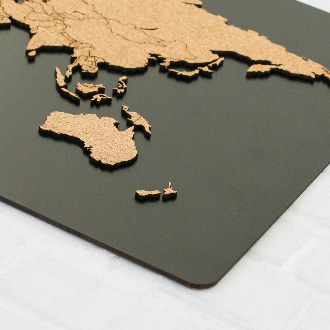 Parafa 3D térkép - Falikép | Fekete