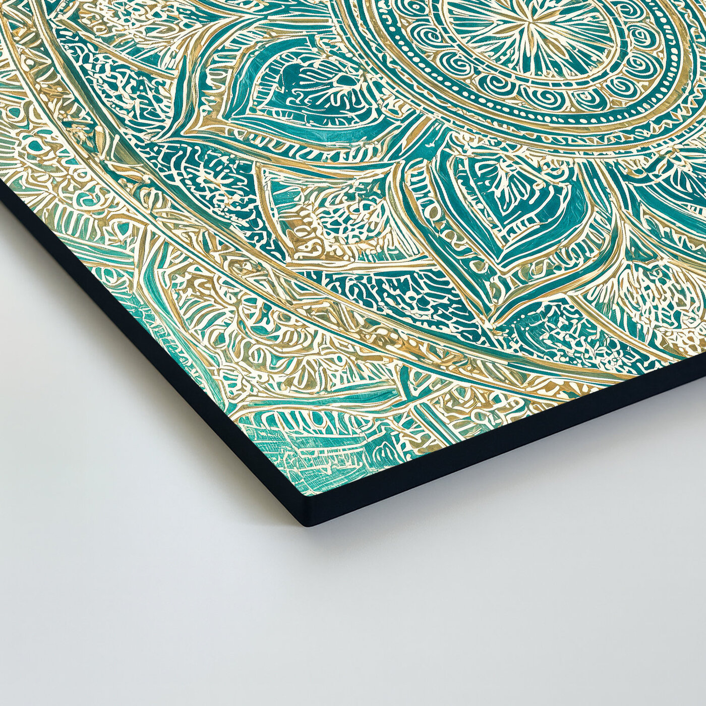 Türkiz mandala a falra - Tisztaság