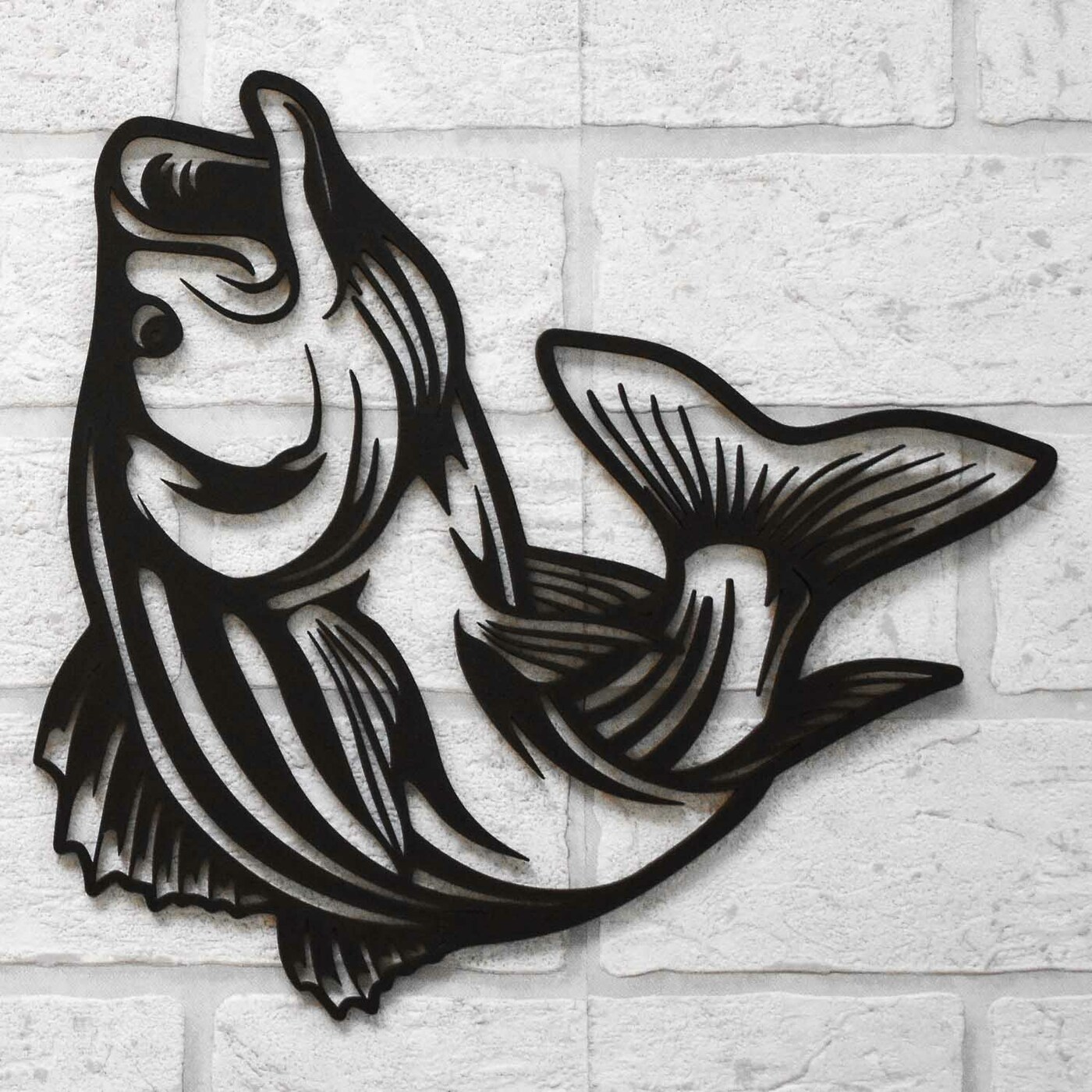 Wooden Wall Art of Fish - Roach | Black