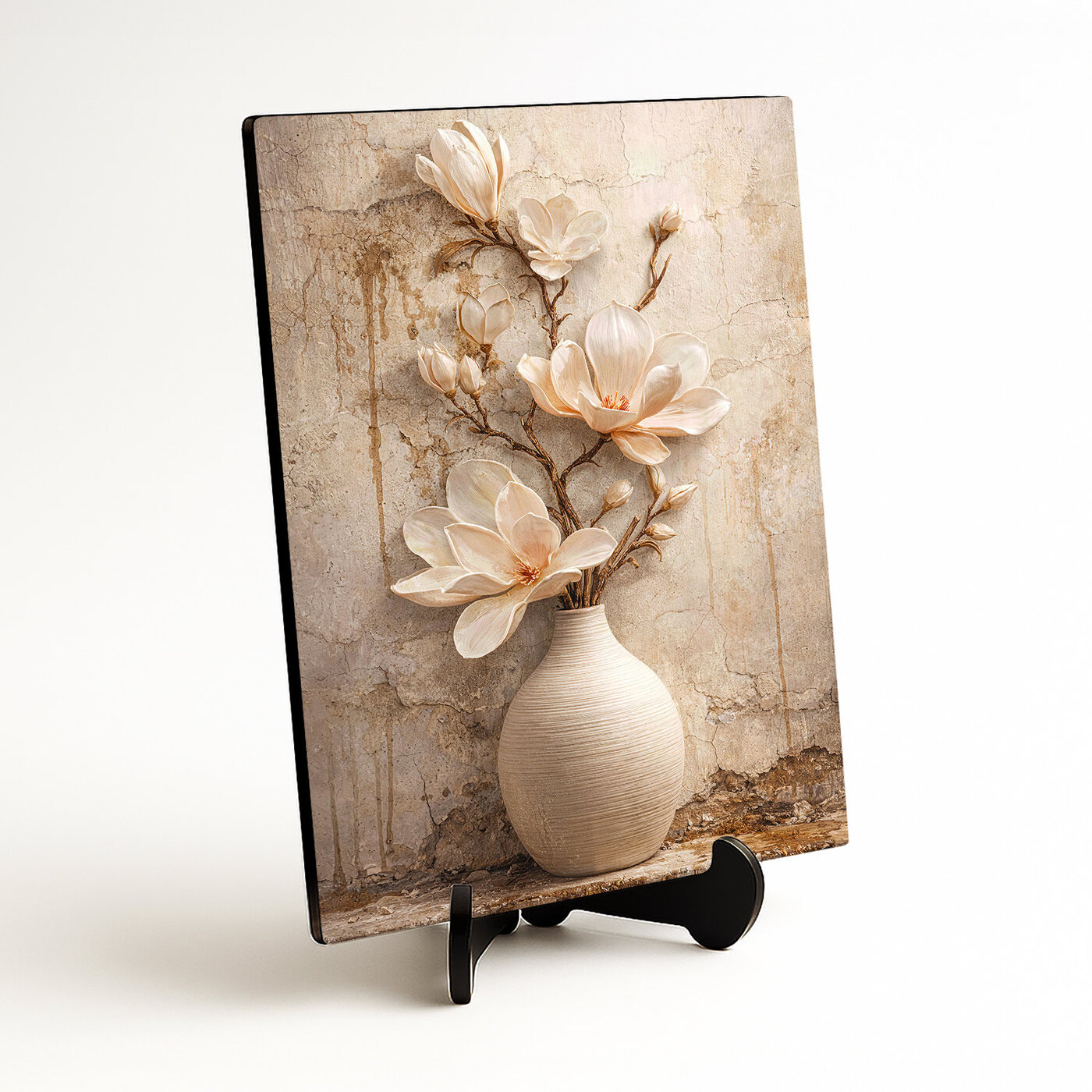 Obraz bílých magnólií ve váze