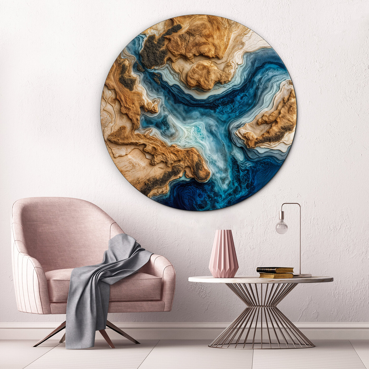 Imitation of an epoxy painting - Touch of the Ocean