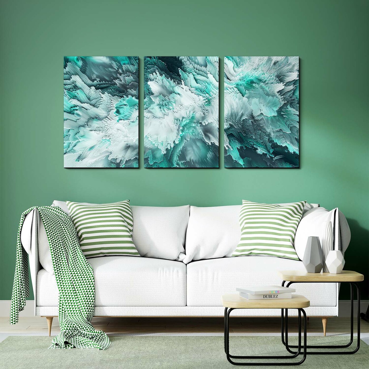 Wooden Abstract Wall Art - Frosty Waves