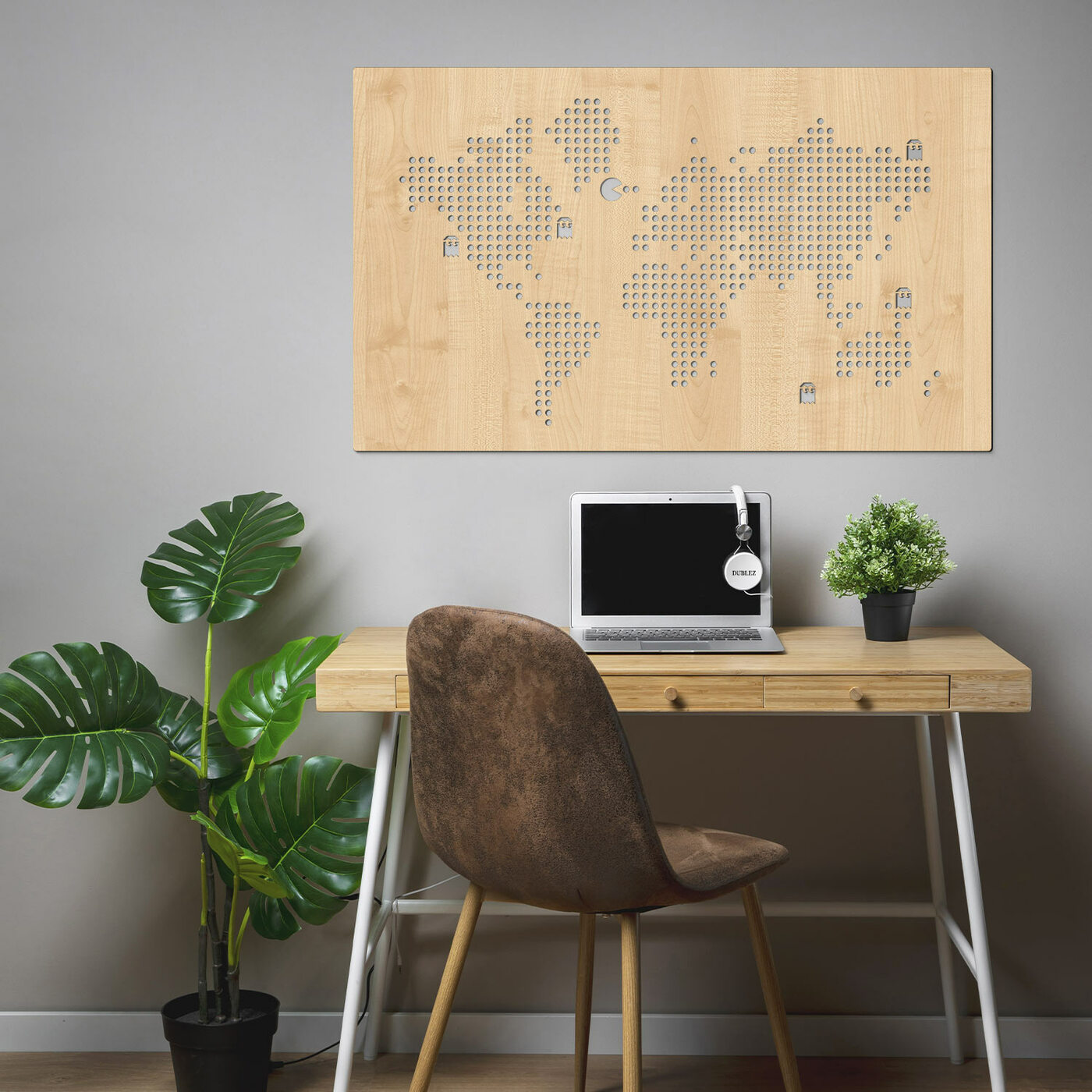 World Map Wall Art for Children - Pac-Man | Maple