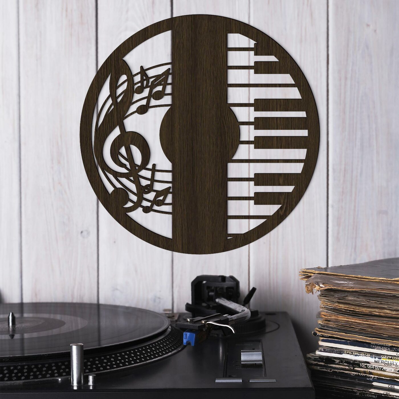 Drevený obraz - Noty | Wenge