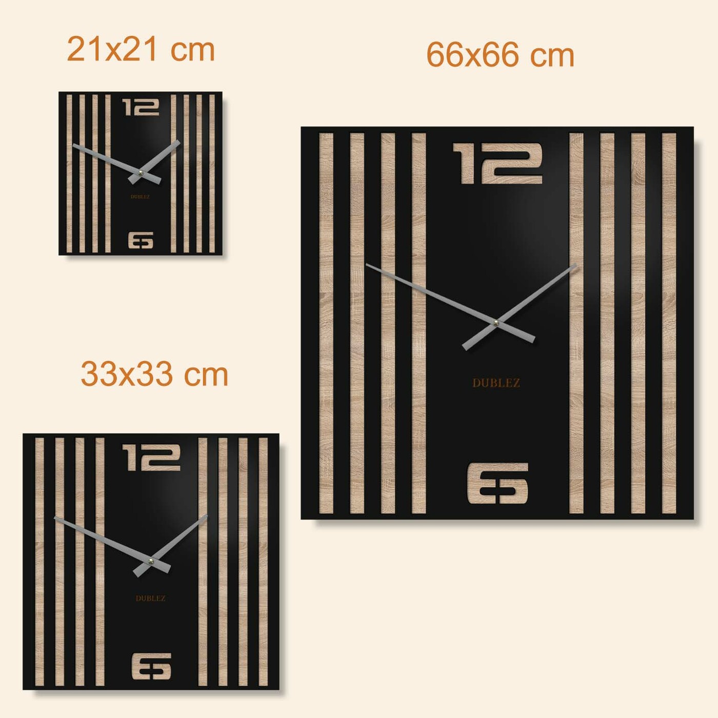 3D hodiny na stenu - Urban Lines