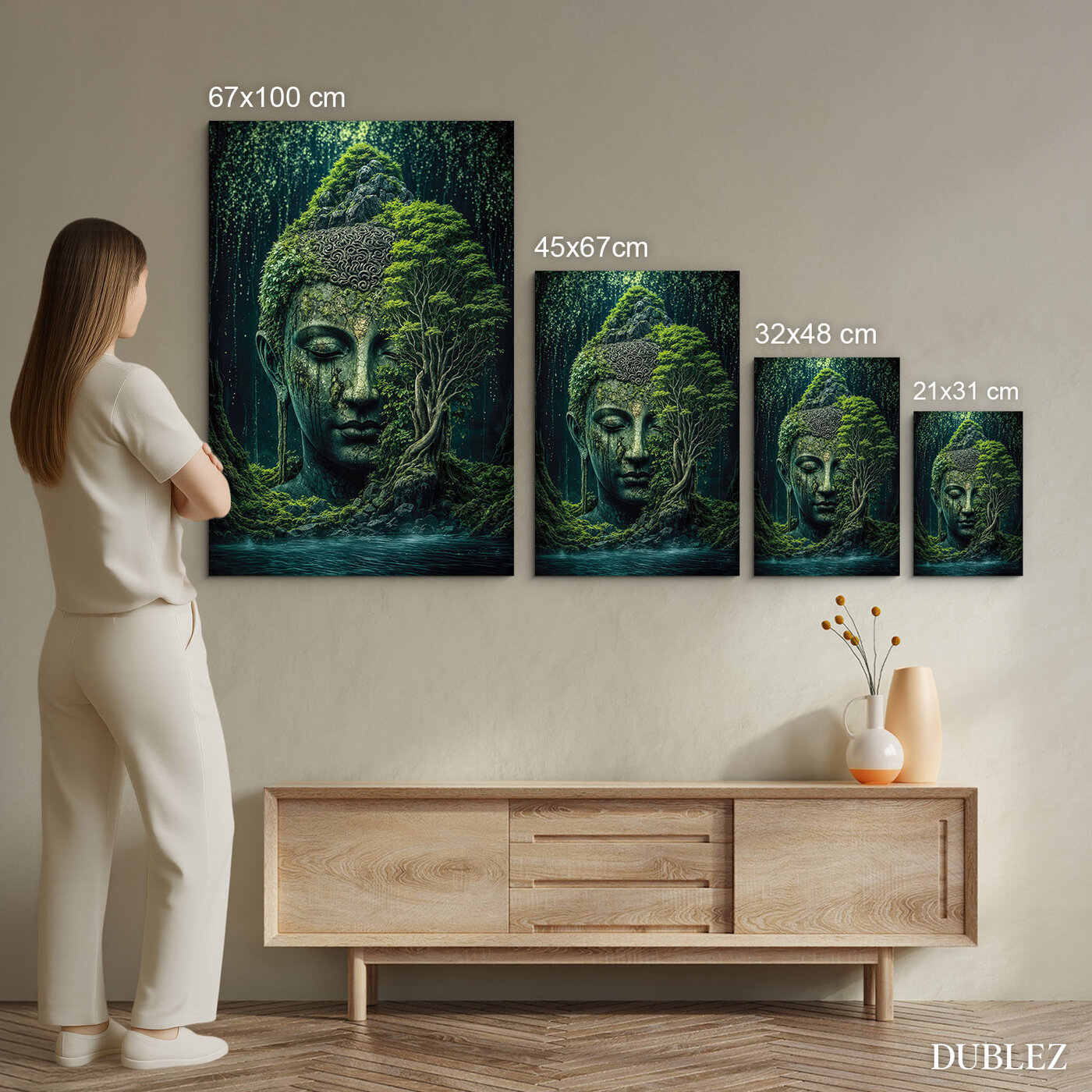 Dřevěný obraz Buddhy - Zrozený z lesa