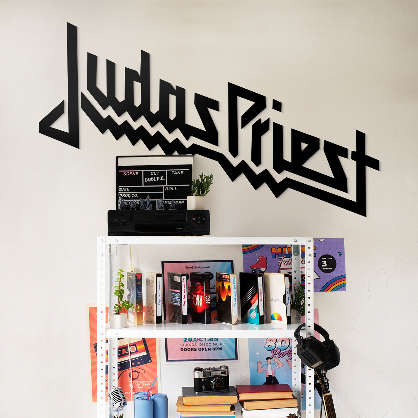 Metalové logo na zeď - Judas Priest | Černá