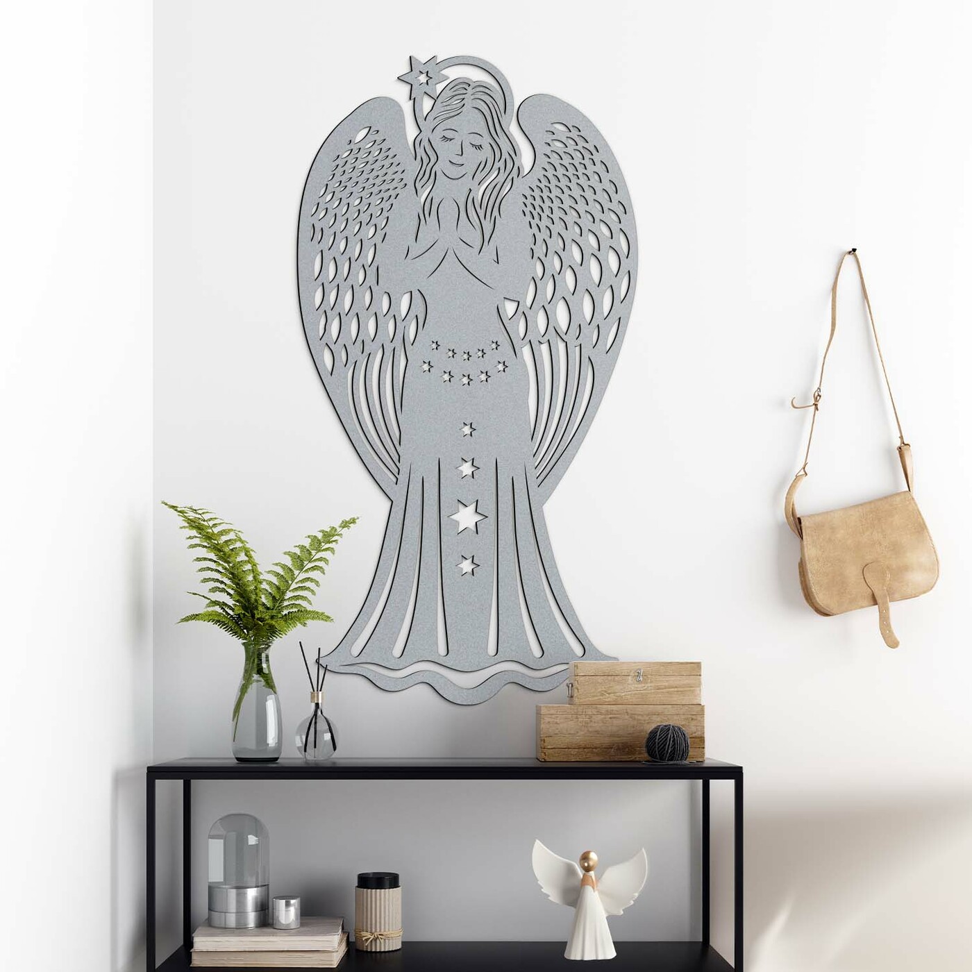 Wall Art for Bedroom - Guardian Angel | Silver