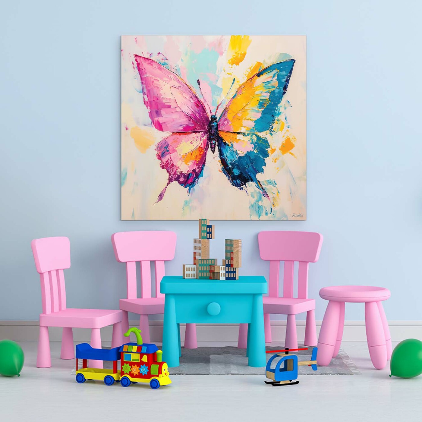 Colorful Wooden Wall Art - Butterfly