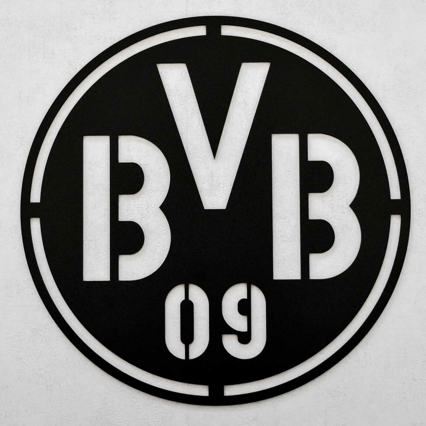 Wooden Logo of Football Club - BVB | Black