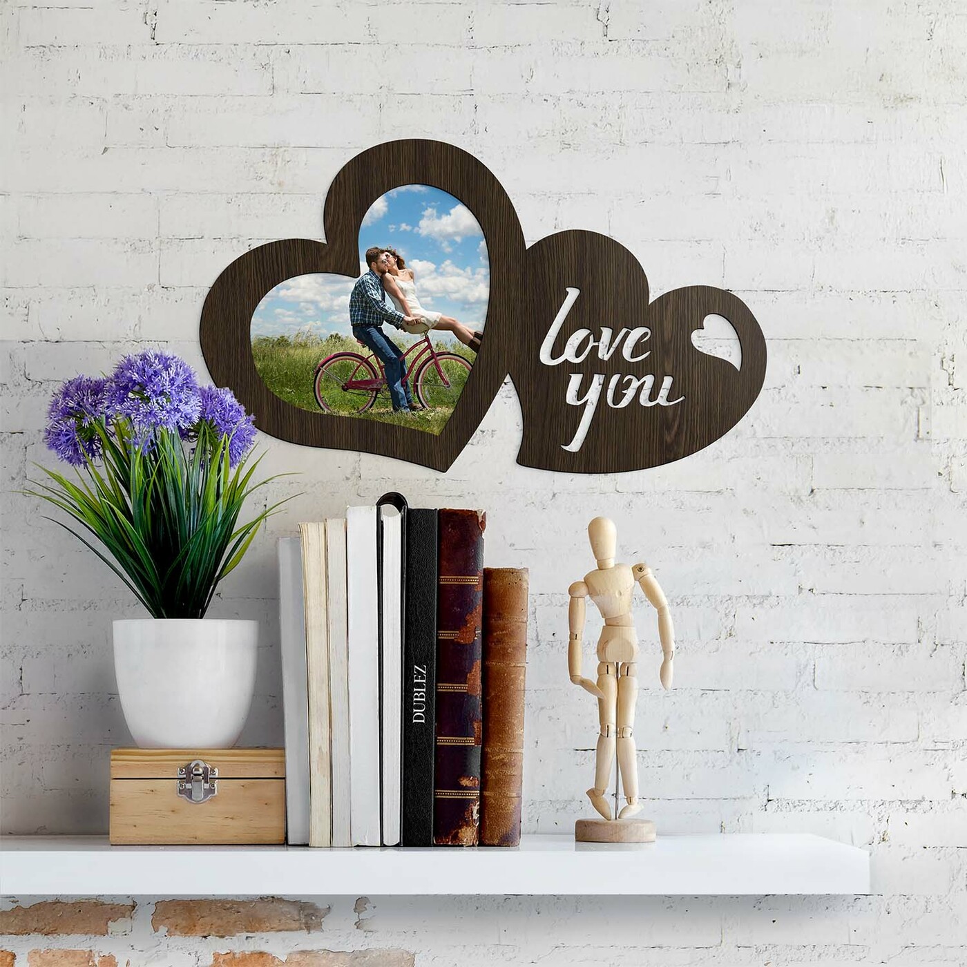 Dřevěný fotorámeček - Love you | Wenge