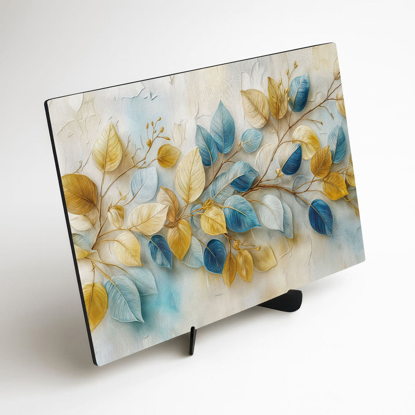 Wooden picture - Decorative leaves