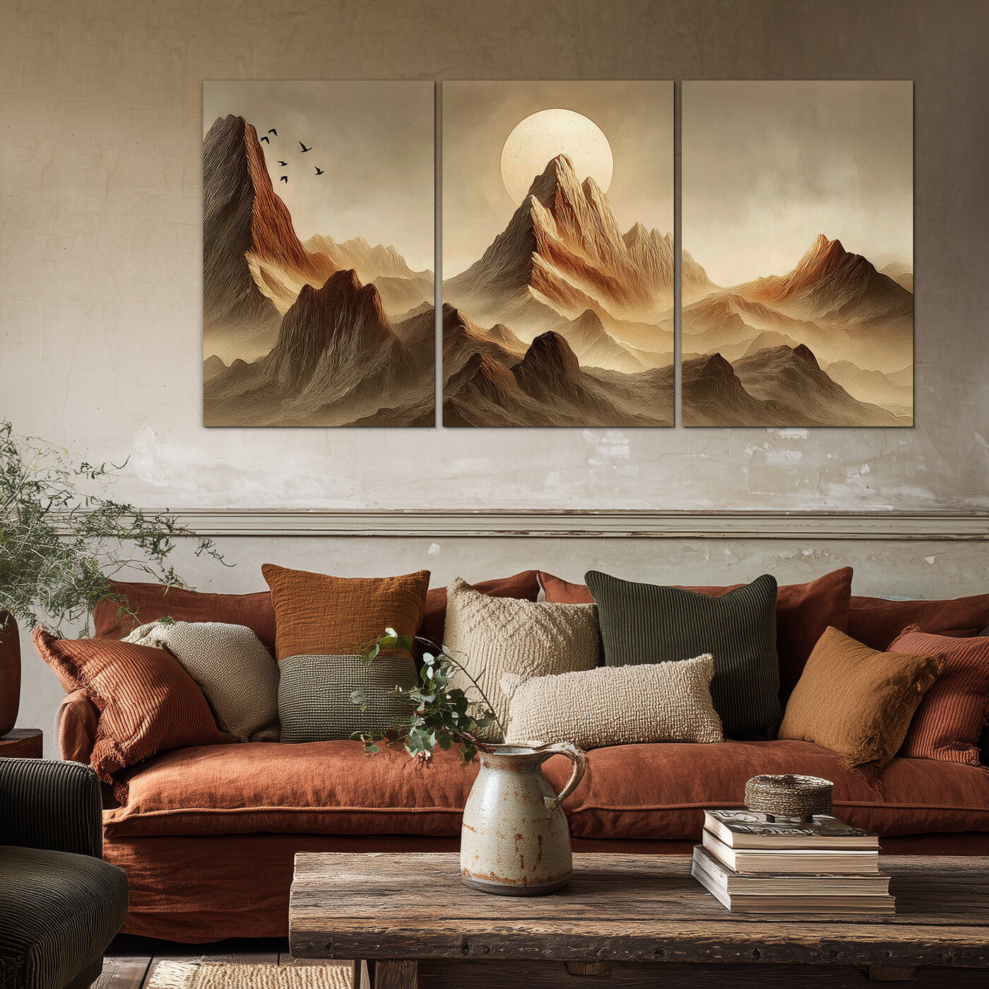 Moderný 3-dielny obraz - Hory